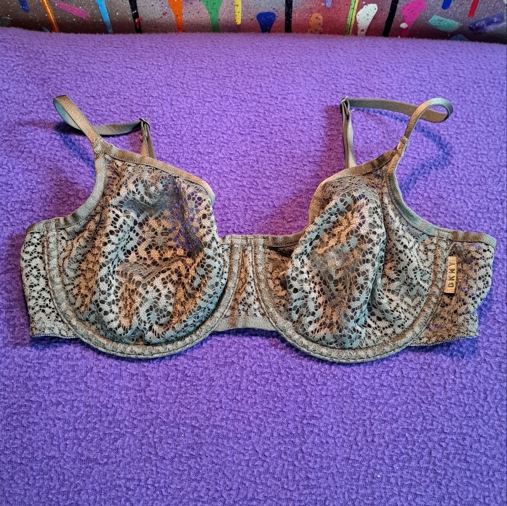 DKNY olive green bra